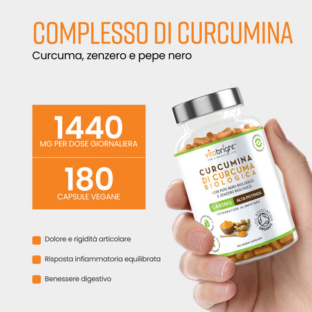 Curcuma con curcumina (180 capsule)