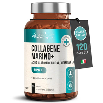 Collagene Marino, Acido Ialuronico e Vitamine Per Pelle e Capelli