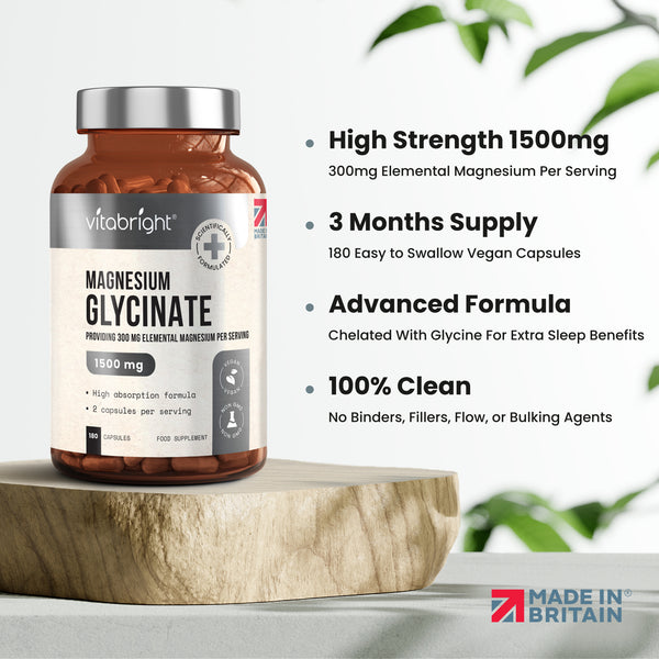 Magnesium Glycinate, high strength supplement 