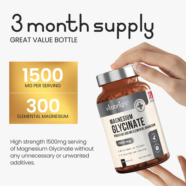 Magnesium Glycinate - 3 months supply